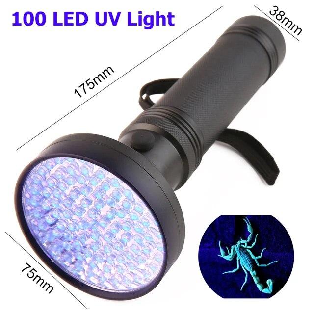 Ultrafialové 100LED 51LED 21LED 12LED 9LED UV světlo 395nm LED UV vodotěsná svítilna Svítilna Světlo pro bezpečnostní detekci