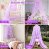 Colorful Hanging Mosquito Net Dreamy Rainbow No-Install Single-Door Dome Bed Canopy Kids Encrypted
