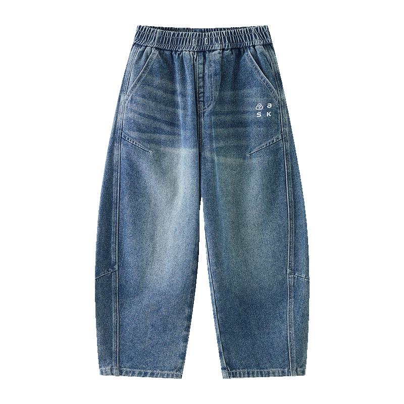 ASK JUNIOR 2026 Autumn Boys' Wide-Leg Straight Jeans