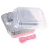 10Set Loaf Pans With Lids And Spoons Non-Stick Square Aluminum Foil Baking Pan Bread Container Heat-Resistant Cake Pans