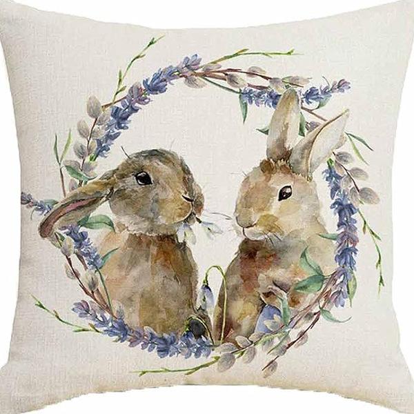 Pastoral Plants and Flowers Pillowcases Lavender Daisy Printed Linen Pillows Home Office