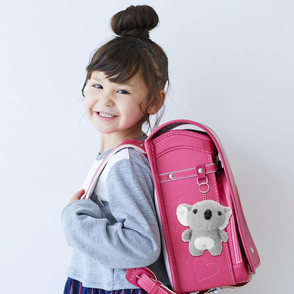 [PACKOVE] Koala Plush Toy, Soft Keychain, Plush Toy, Gray, Koala, Cartoon Animal, Key Ring, Kids, Bag, Wallet, Backpack, Handbag