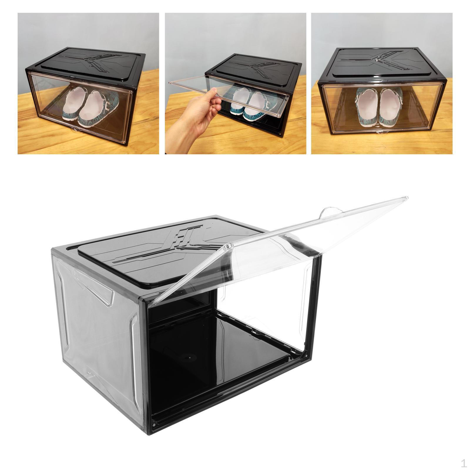 Shoe Box Large Size Storage Organizers Stackable Box Rack Clear Drawer чёрный 1990₽