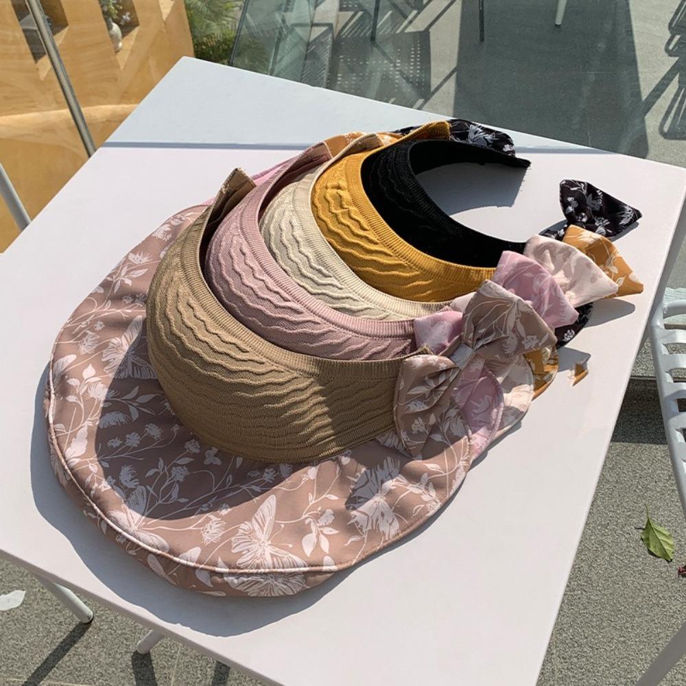 

Breathable Top Air Cap Butterfly Pattern Beach Cap Casual Sunscreen Cap хакі