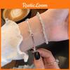 And Chic Modern Silver Bow Knot Bracelet For Women Minimalist Highend Geometric Jewelry