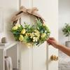 Faux   Half Wrth Spring   Yr Round Artificial Floral Wrth for Farmhouse Front Door Porch Wedding Decor
