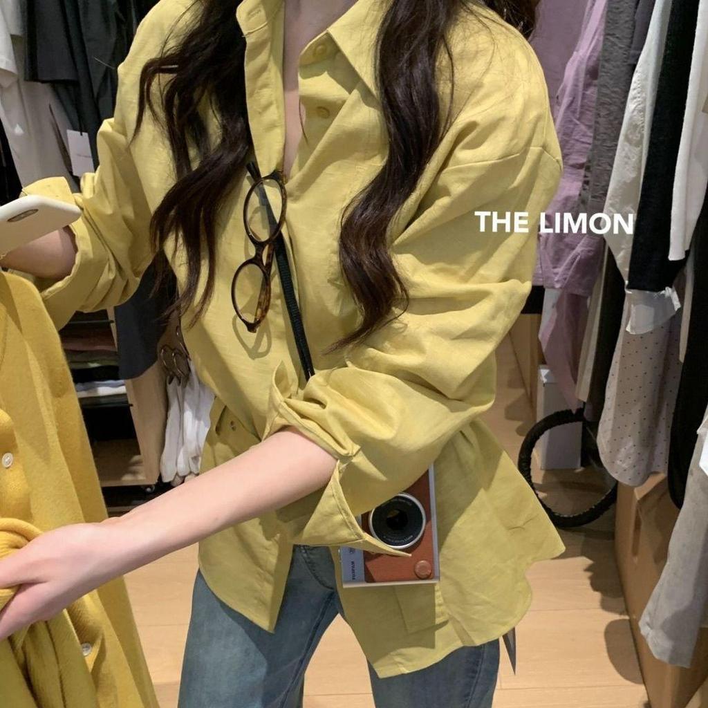Korean Design Waist-Cinched Slimming Shirt with Belt - Spring/Summer 2025 Women's Casual Top