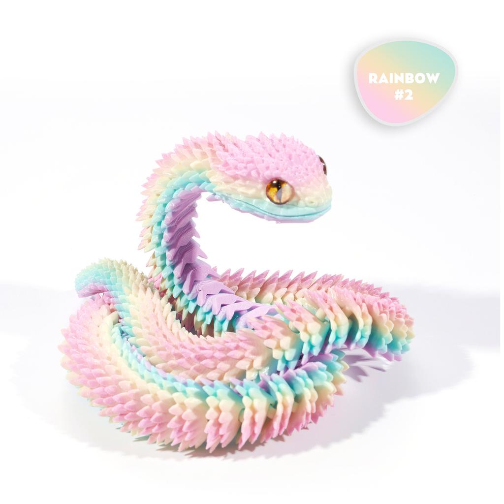 3D Printed Animals Snake Toys Magic 3D Printed Animals Flexible Snake Fidget Toy Desktop Pet Articulated Snake Collectibles