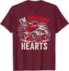I Crush Hearts Monster Truck Funny Valentines Day Unisex T-Shirt