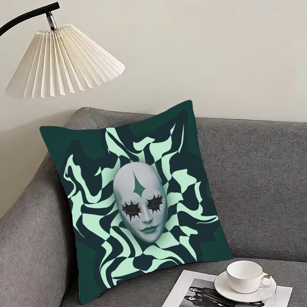 A-Aurora Aksnes Singer Cushion Cover Reversible Plush Pillow Cover – For car, sofa, bedroom, perfect as a gift.