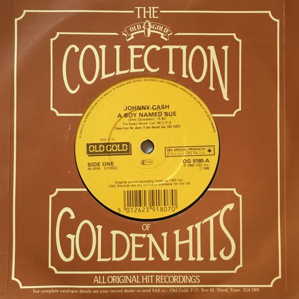 

7inch Record JOHNNY CASH - A Boy Named Sue OG9180 Old Gold 1982 UK Country Used