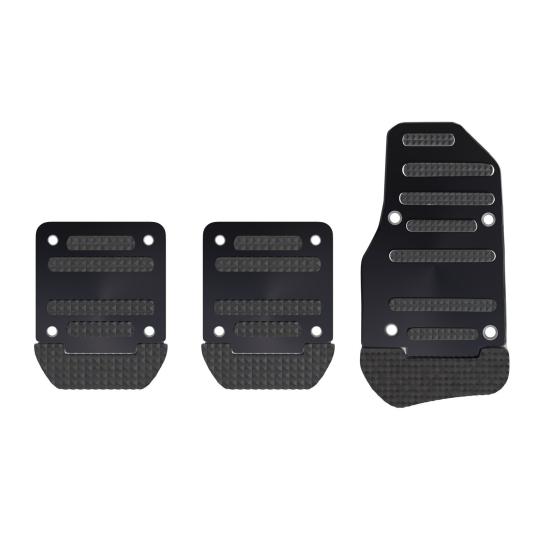 

Car Non-Slip Pedal Covers Aluminum Alloy Auto Foot Pedal Pads Set Universal Manual Vehicle Gas Brake Clutch Pedal Replacement Accessories чорний