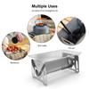 Mini Portable Charcoal Grill BBQ Grill Tabletop Fire Pit Stainless Steel Folding Camping Grill for Camping Patio Outdoor