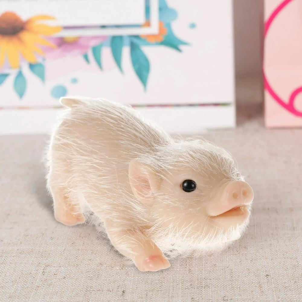 New Simulation Pet Pig Doll Soft Silicone Environmentally Friendly Material Rebirth Toy Office Decompression Artifact Cute Pig Toy for Christmas Gifts