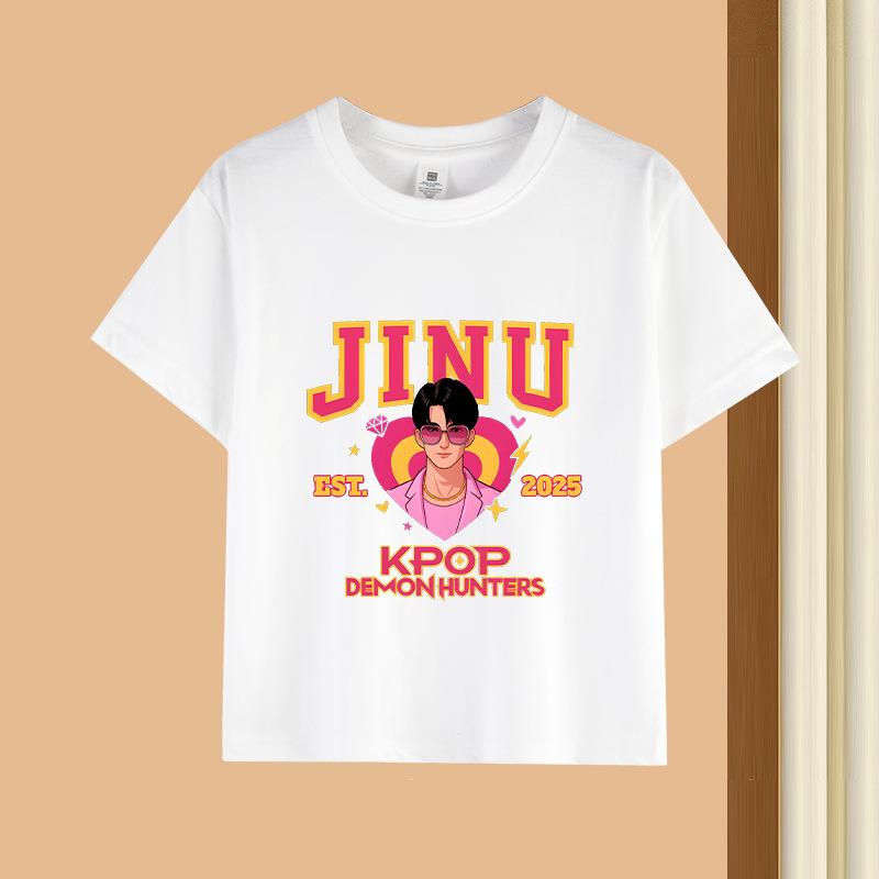 T-Shirts Girls Children's Women's Comfortable Cartoon Printed T-shirt Pure Cotton Short Sleeves Soft