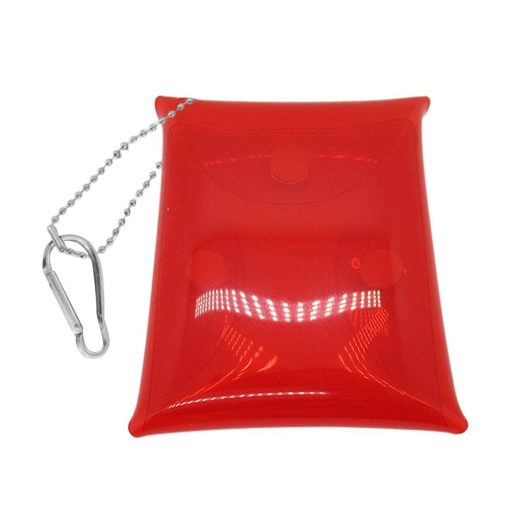 

Гаманець для монет з ПВХ, прозора коробка для зберігання кабелю даних, портативна сумка для зберігання навушників червоний