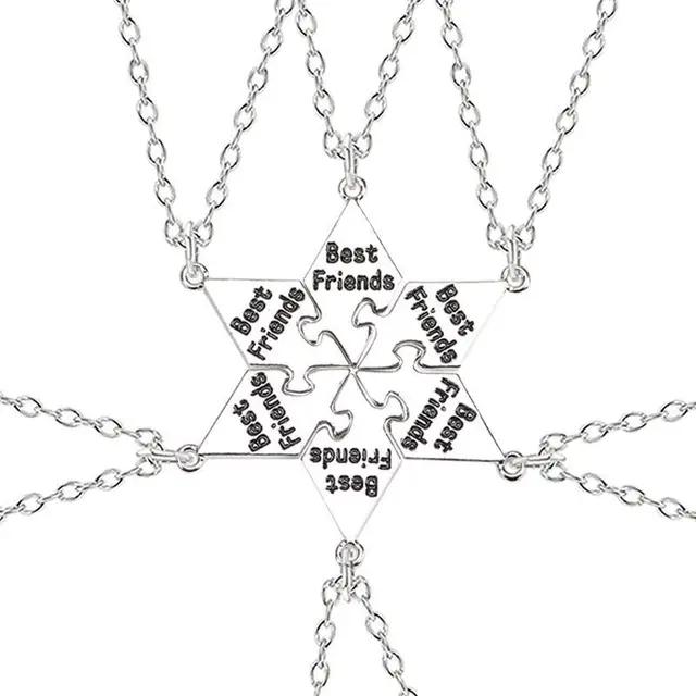 3/4/5/6/7/8/9/10PCS Best Friend Good Friends Necklace Friendship Letter BFF Pendant Necklace Fashion Graduation Ceremony Gift