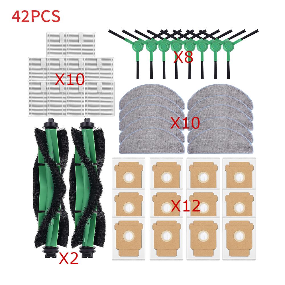 HEPA Filter, Mops, Dust Bag, Side Brush Parts for iRobot Roomba Combo Essential Robot Y1111/Y111111/Y111111/Y111611/Essential Va