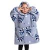 Blanket Sweatshirt Oversize Children's Blanket Sweatshirt 2In1 Raccoon Nativity Scene Pajamas Blanket