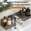 Suction Cup Storage Rack Wall Mounted No-Drill Bathroom Kitchen Drainage Organizer Carbon Steel
