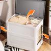 2 Pieces Storage Cabinet with Swivel Casters Collapsible for Dorm