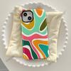 American Retro Color Wavy Pattern Apple 16 Mobile Phone Case 15pm Two-in-one Film Case iPhone17pm Anti-drop