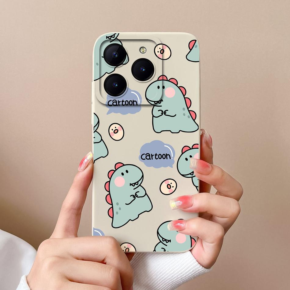 Phone Case For Realme C61 C63 Creative Back Cover For Realme C 61 C 63 Liquid Silicone Funda Full Protection Soft Bumper Cacasa