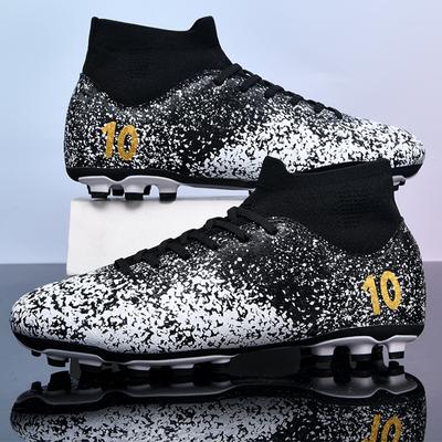 33-47 Men's Large-scale Football Shoes Long Nail Anti-slip and Wear-resistant TPR Artificial Corthop Outdoor Children's Football Shoes