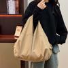 Multi-Pocket Nylon Shoulder Bag Casual Storage Pouch Underarm Bag Large Capacity Tote Bag  Daily
