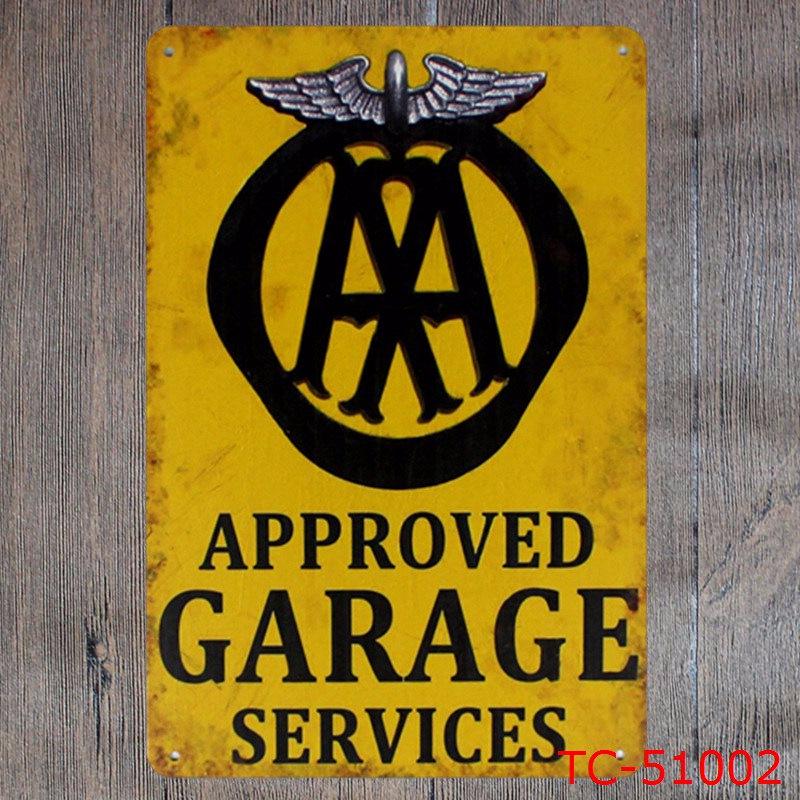 Tilpasset Retro Pin-up Jente Bilverksted Blikkskilt