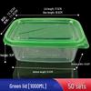 280ml Transparent Rectangular Plastic Bento Lunch Box with Lid - Disposable Fresh-Keeping Container for Fruit Salad