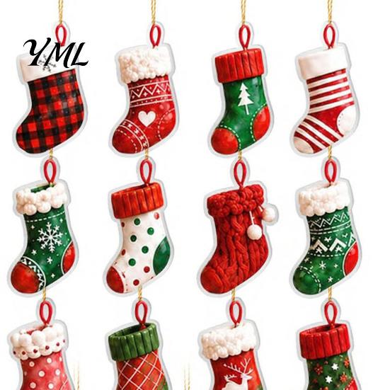 Winter Holiday Games Snowman Christmas Countdown Calendar, 24-Day Acrylic Ornament Set with Festive Home Decor Figures, Tree Hanging Decor,
