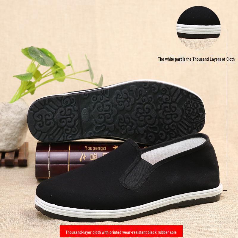 

Мужские удобные дышащие парусиновые туфли - весна/осень в стиле старого Пекина 39