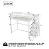 Litera con Escalera de Seguridad Armario Diseño de Barandilla Alta Estante de Almacenamiento Superficie Lisa Dormir 90 X 200cm Cama para Habitación Infantil con Barra para Ropa Habitación