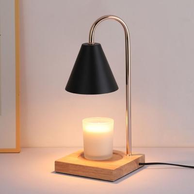 Aroma Diffuser Candle Warmer Lamp Desk Lamp Solid Wood Base Candle Heating Lamp EU Plug Aromatherapy Wax Melting Light