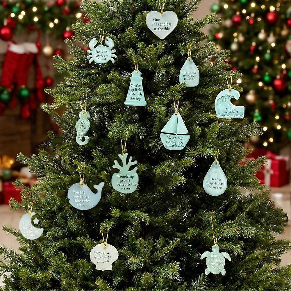 Sea Glass Festival Tree Advent Calendar, 2D Acrylic Sea Glass Tree 24 Days a a