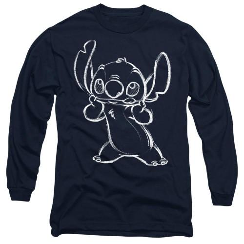 Lilo & Stitch Unisex Adult Sketch Long-Sleeved T-Shirt