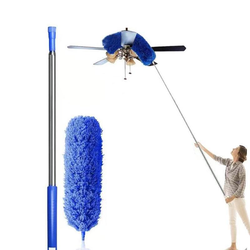 Telescopic Multifunctional Cleaning Tool, Drainage Groove Debris Remover & Ceiling Fan Feather Duster Brush