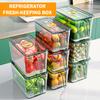 Kitchen Refrigerator Storage Box Fridge Organizer With Lids And Handles Fruit Boxes Drain Basket Storage Containers Pantry