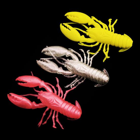 9cm/12.5g Fishing Bait Hollow Simulation Realistic Tempting Angling Soft Rubber Floating Lobster Artificial