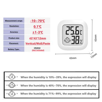 Mini Indoor Thermometer LCD Digital Temperature Room Hygrometer Gauge Sensor Humidity Meter Indoor Thermometer Temperature