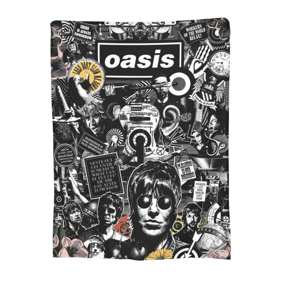 

Одеяла O-Oasis Rock Band, флисовый текстильный декор, дышащее, легкое, тонкое, для постельного белья, покрывало для автомобиля 30x40in