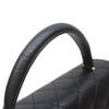 CHANEL No. 6 A12397 Black Caviar Silver Hardware Matelasse Top Handle Brief Handbag Black / SV HardwareUsed