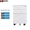 Three-Drawer Metal Mobile Filing Cabinet - Desk-Side A4 Steel Storage