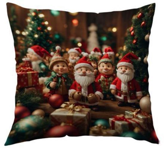 Christmas Pillow Cover Holiday Decoration Oil Painting Style Realistic Sofa Cushion Cover Bedroom Pillow