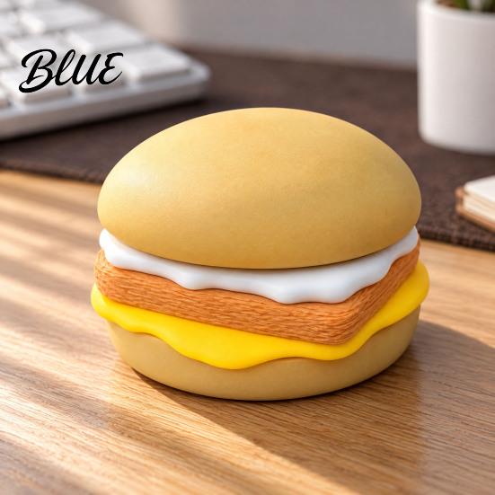 Funny Gifts for Coworkers 3D Printed Hamburger Clicker Stress Relief Toy Fidget Toy Realistic Food Toys Sensory Gadget Office Desktop Decoration