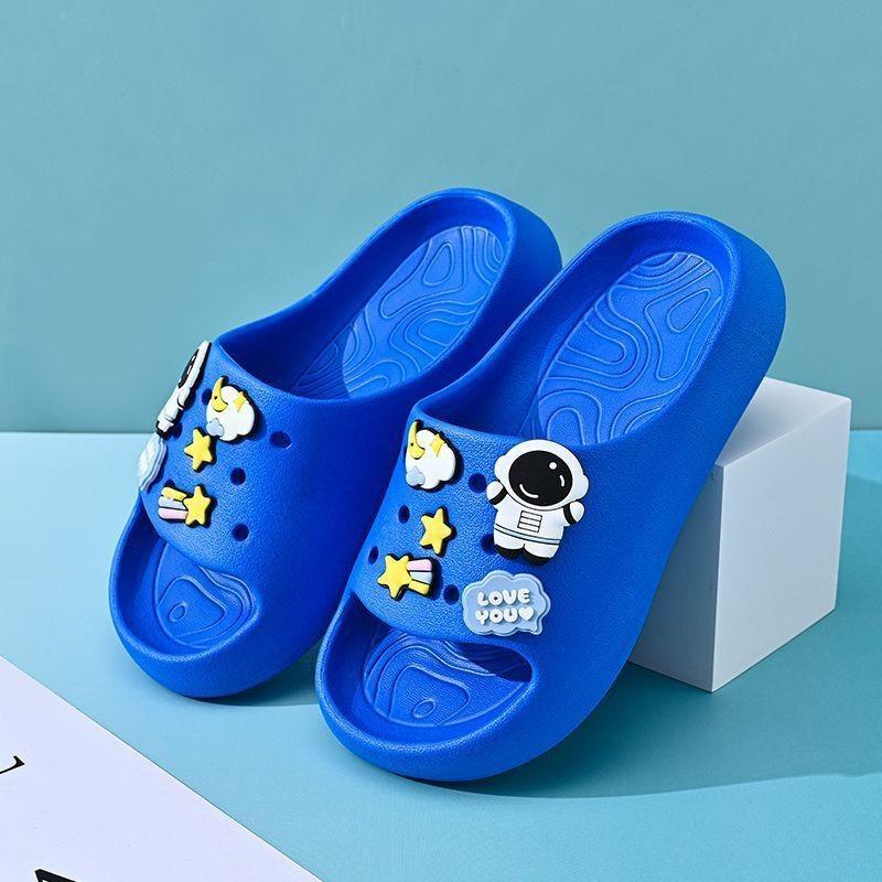 Slippers Casual Summer For Kids Astronaut And Cartoon Designs Soft Eva Breathable Non Slip Footwear