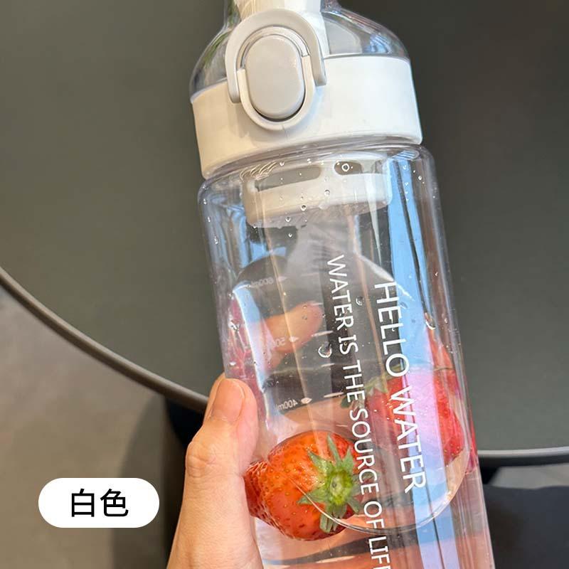 Water Bottle New Elastic Cover Lifting Rope Hand Cup Portable Filter Plastic Water Cup Summer Outdoor Student Sports Fitness Direct Drinking Cup