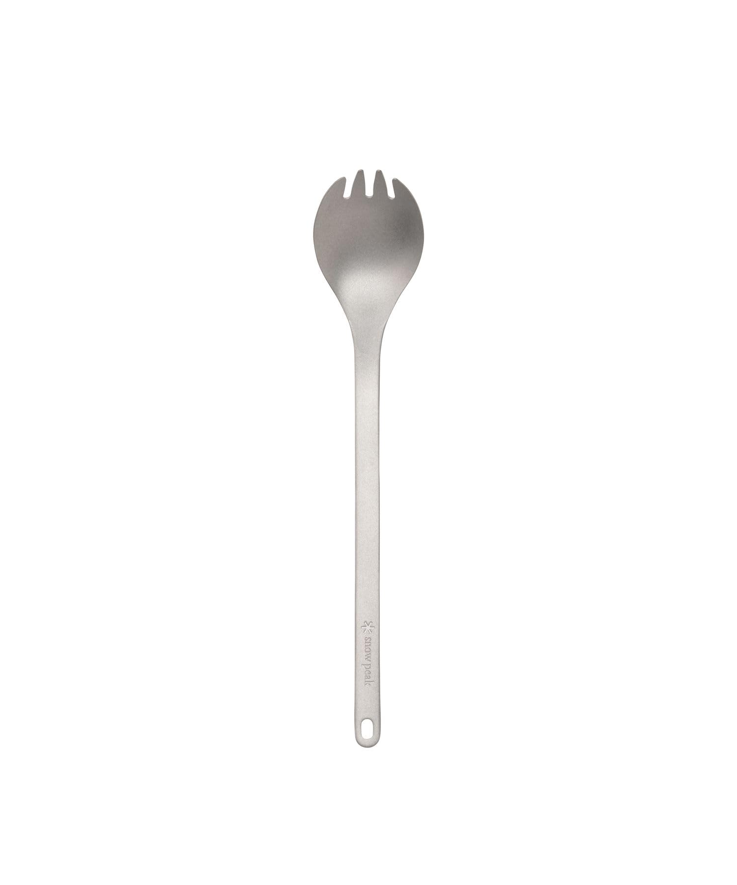 Snow Peak Recycled Titanium Spork Long Spoon Cutlery Lightweight Titanium Camping Outdoor Picnic SCT-014RE