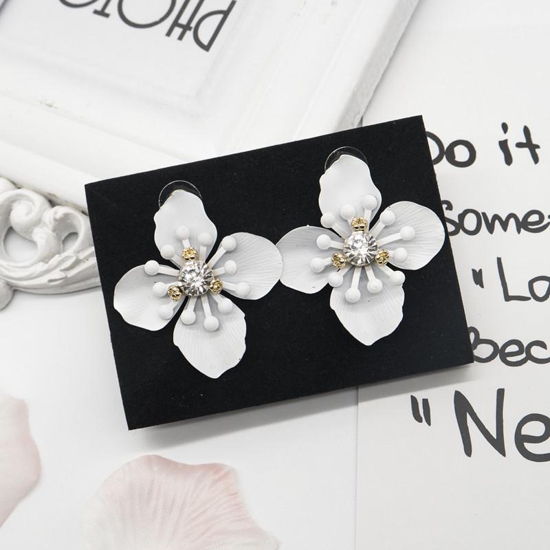 Handmade Pearl Flower Earrings - Women s Large Korean/Japanese Style Stud and Dangle Jewelry